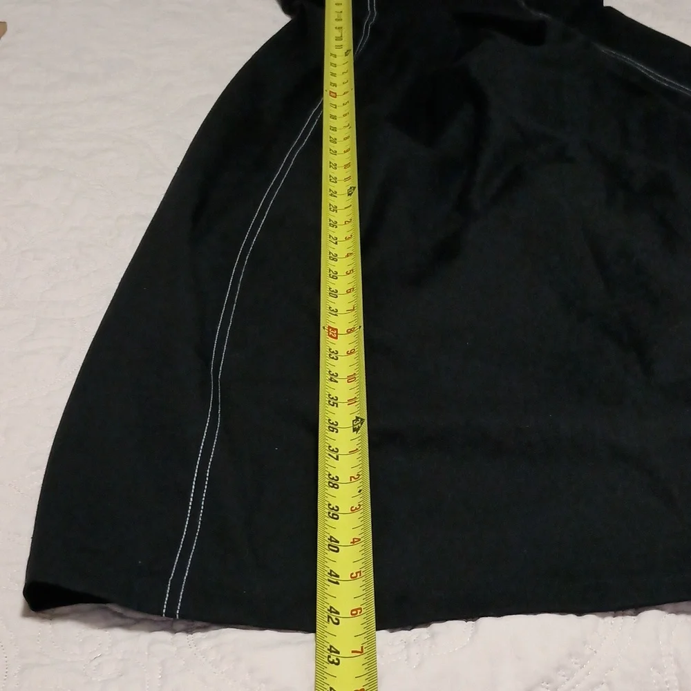 Mon Renn NWT Black Strapless A-Line Dress with Contrast Stitching - Picture 3 of 9